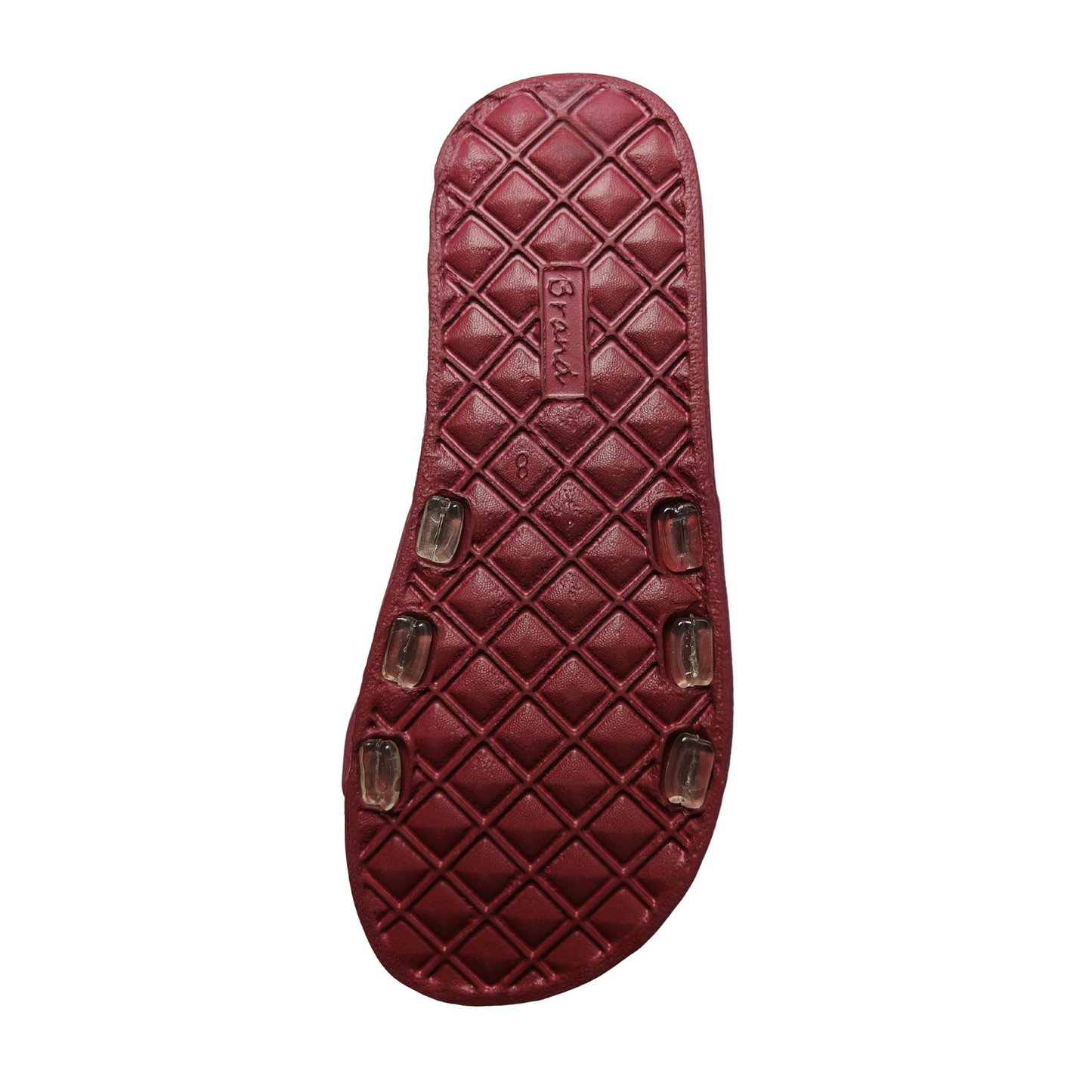 Maroon Geometric Slide Slipper
