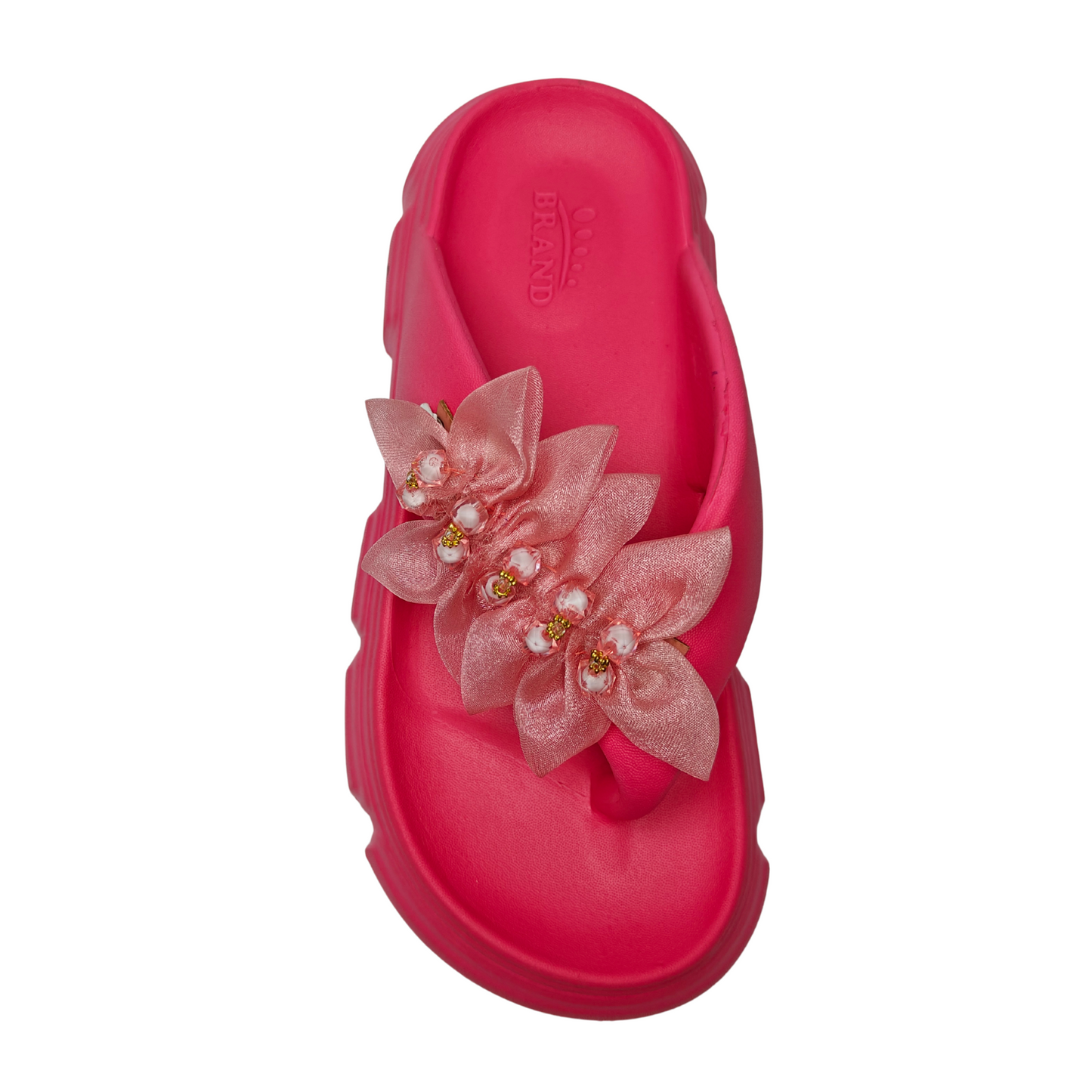 Floral Pearl Platform Flip-Flop
