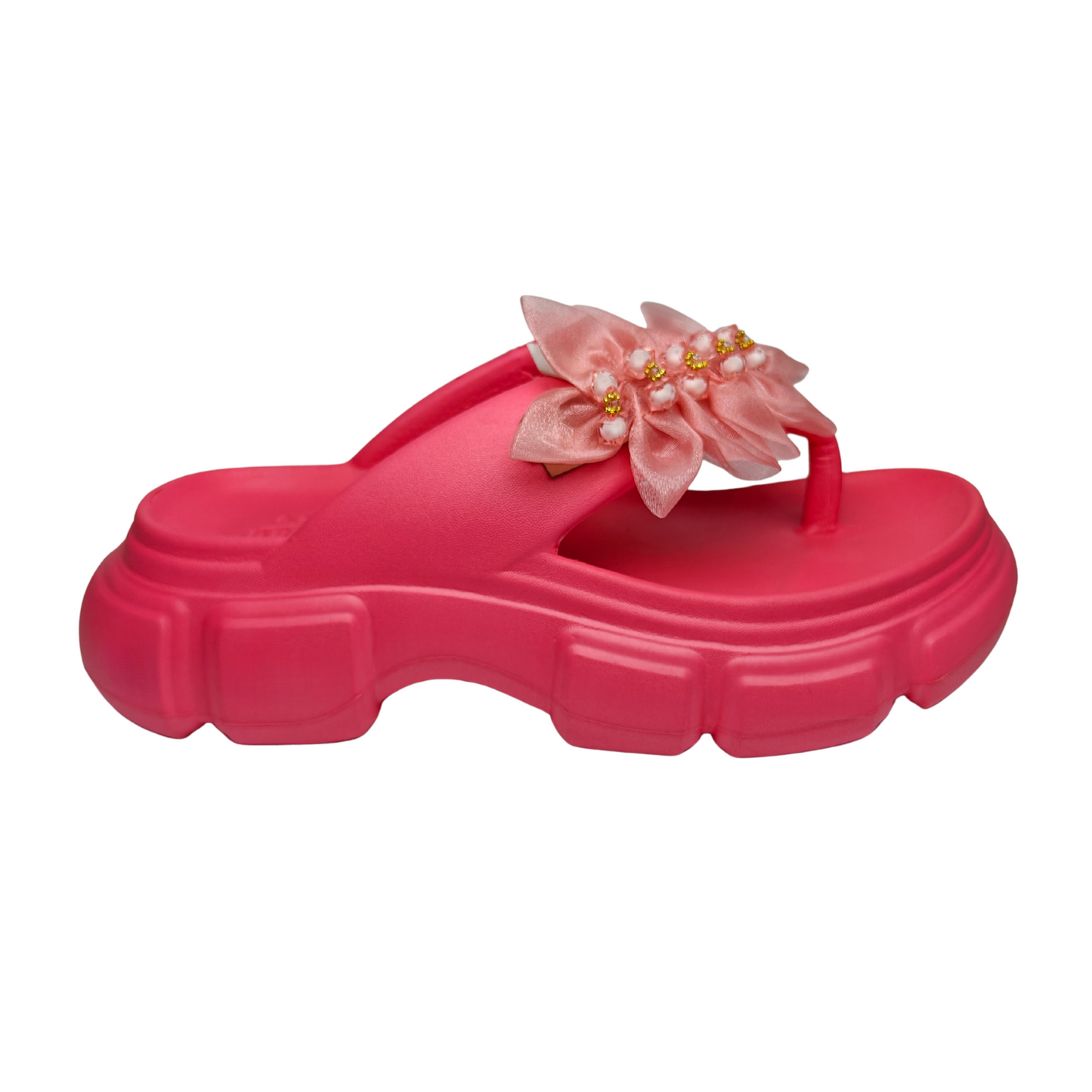 Floral Pearl Platform Flip-Flop