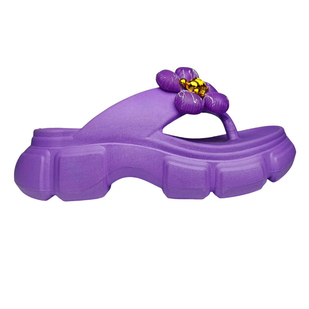 Lilac Bloom Chunky Flip-Flop — Fun Meets Function