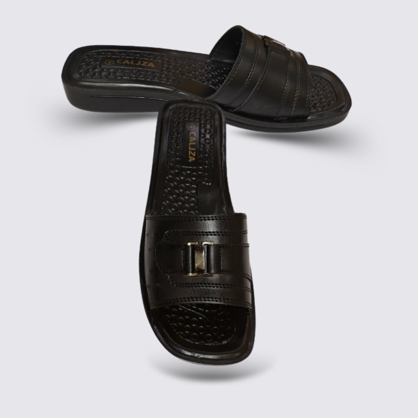 Calza Black Slip-On Comfort Slipppers