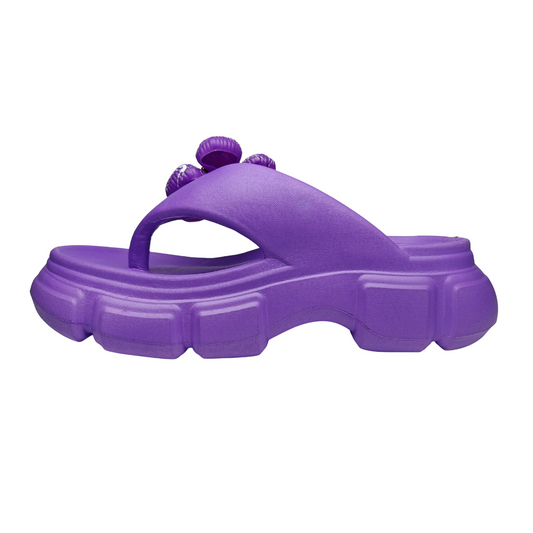 Lilac Bloom Chunky Flip-Flop — Fun Meets Function