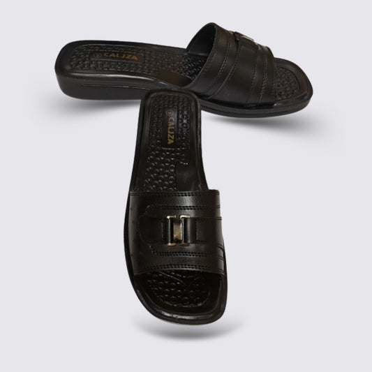 Calza Black Slip-On Comfort Slipppers